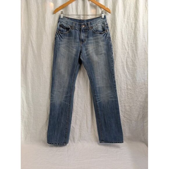 for all mankindwomen's size 30 bootcut distressed, no holes 31.5" inseam C8 - Picture 1 of 14